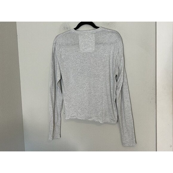 AVIATOR NATION Light Gray Long Sleeve Logo Tee T-Shirt - Women's Medium - Picture 6 of 13